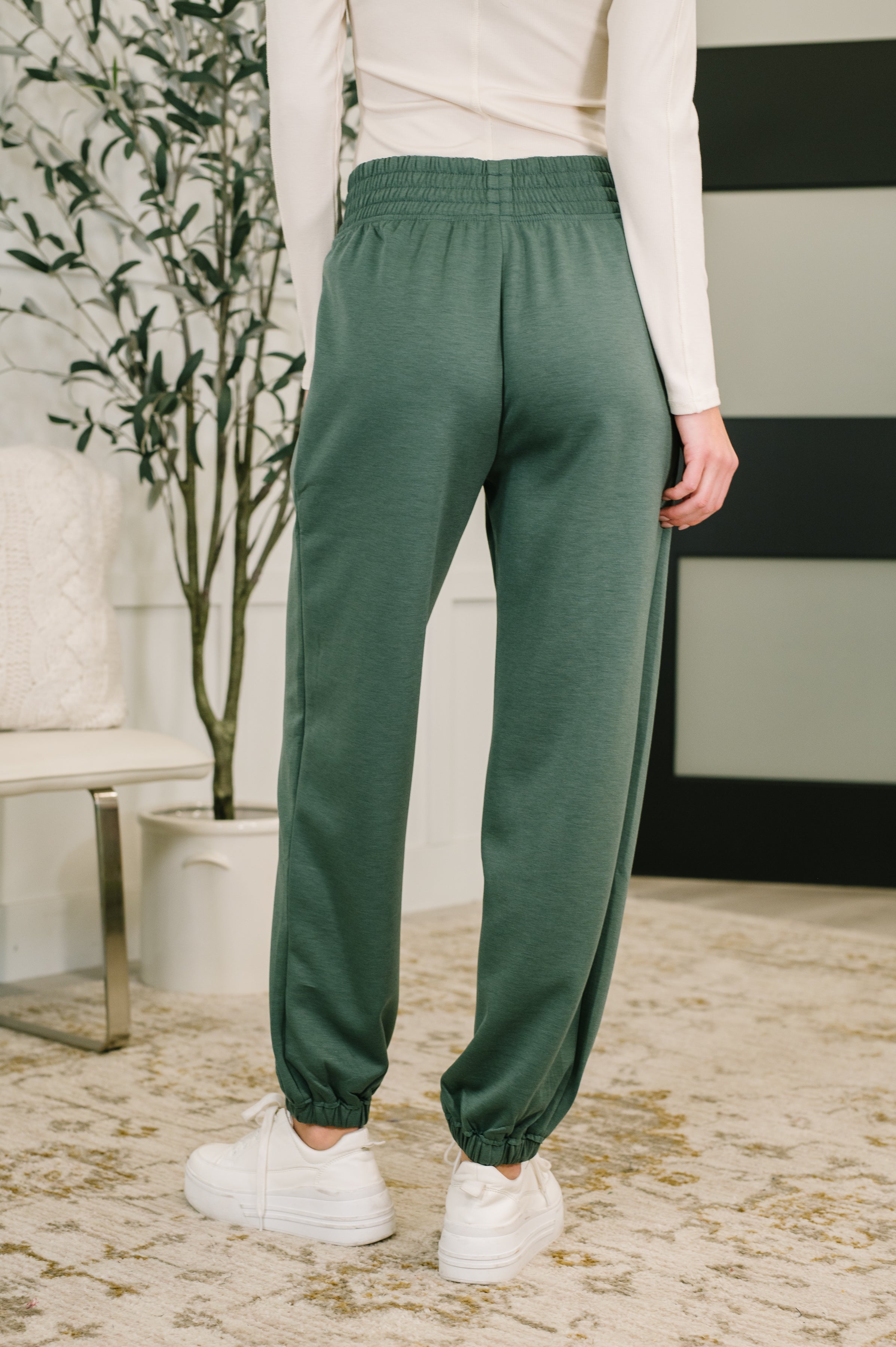 Every Second, Every Hour Jogger Bottoms in Dark Forest